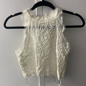 Love, high neck crop top